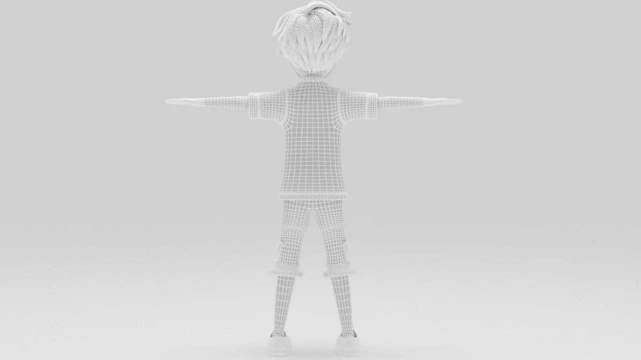 Character Nino RIgged  Low-poly 3D model_11