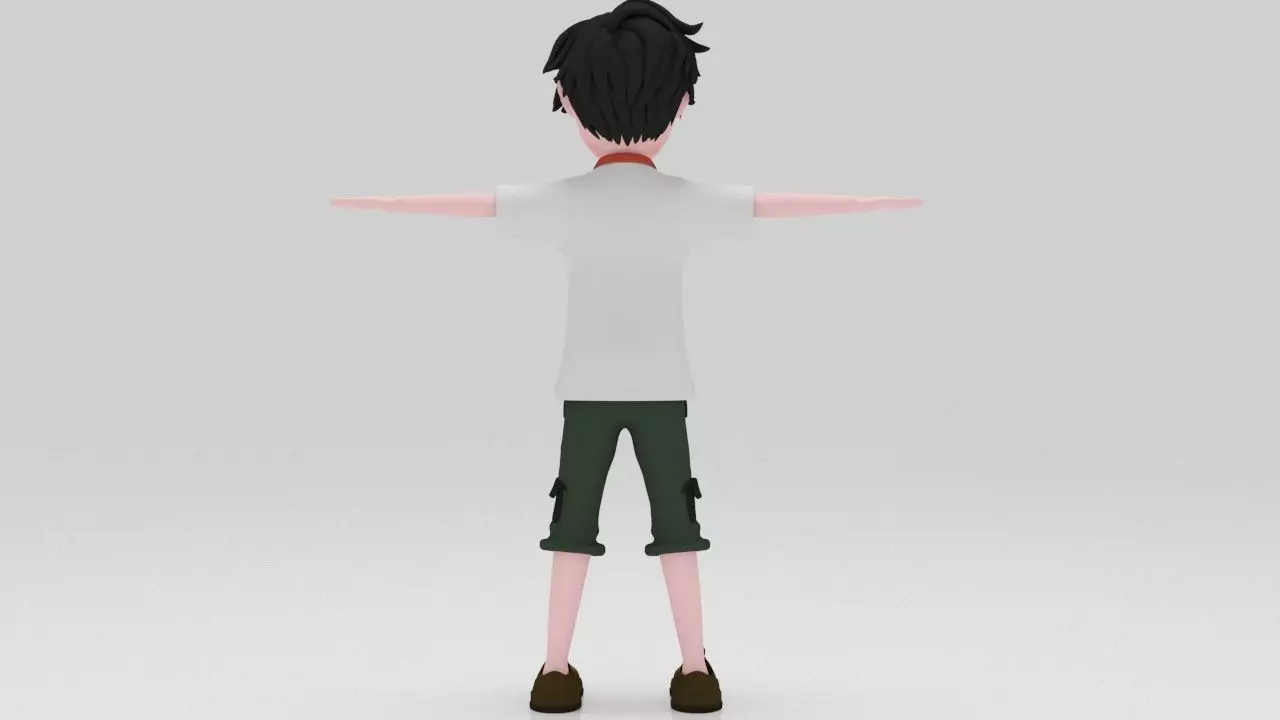 Character Nino RIgged  Low-poly 3D model_3