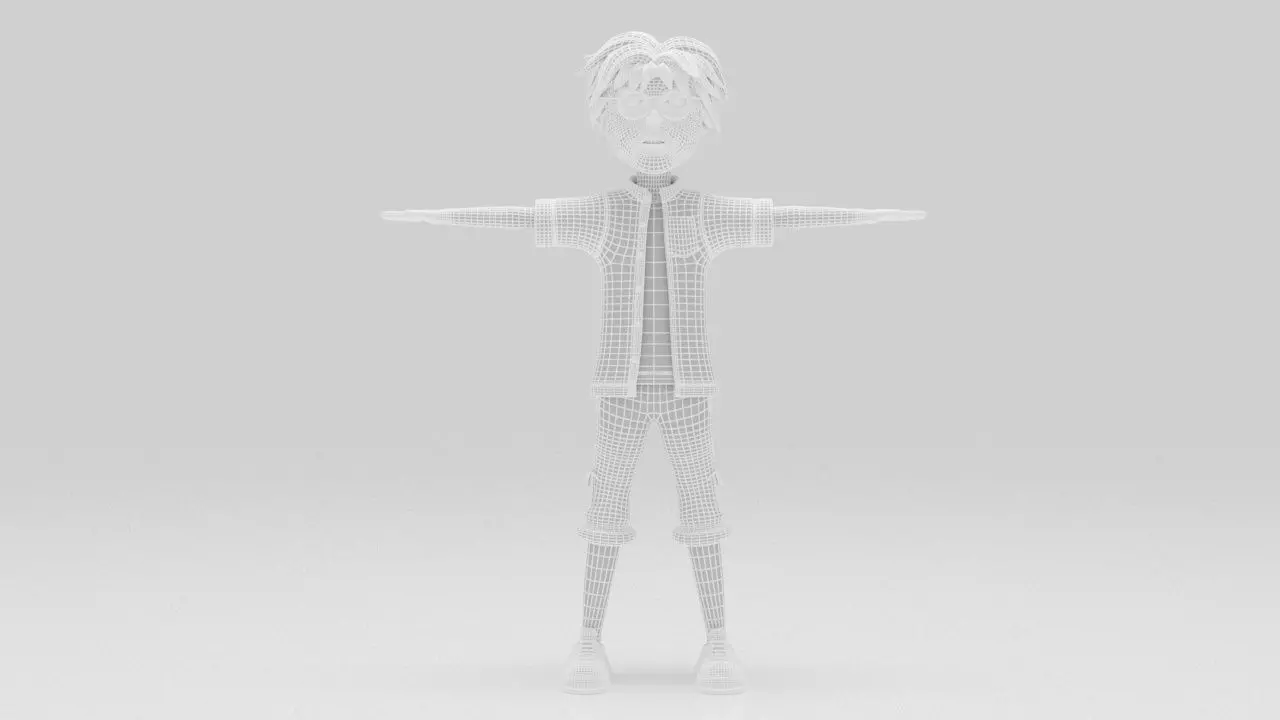 Character Nino RIgged  Low-poly 3D model_9