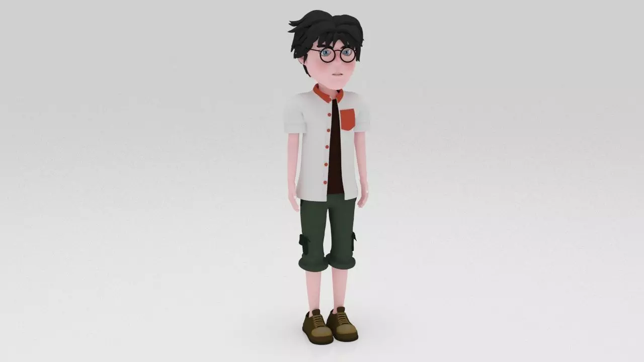 Character Nino RIgged  Low-poly 3D model_0