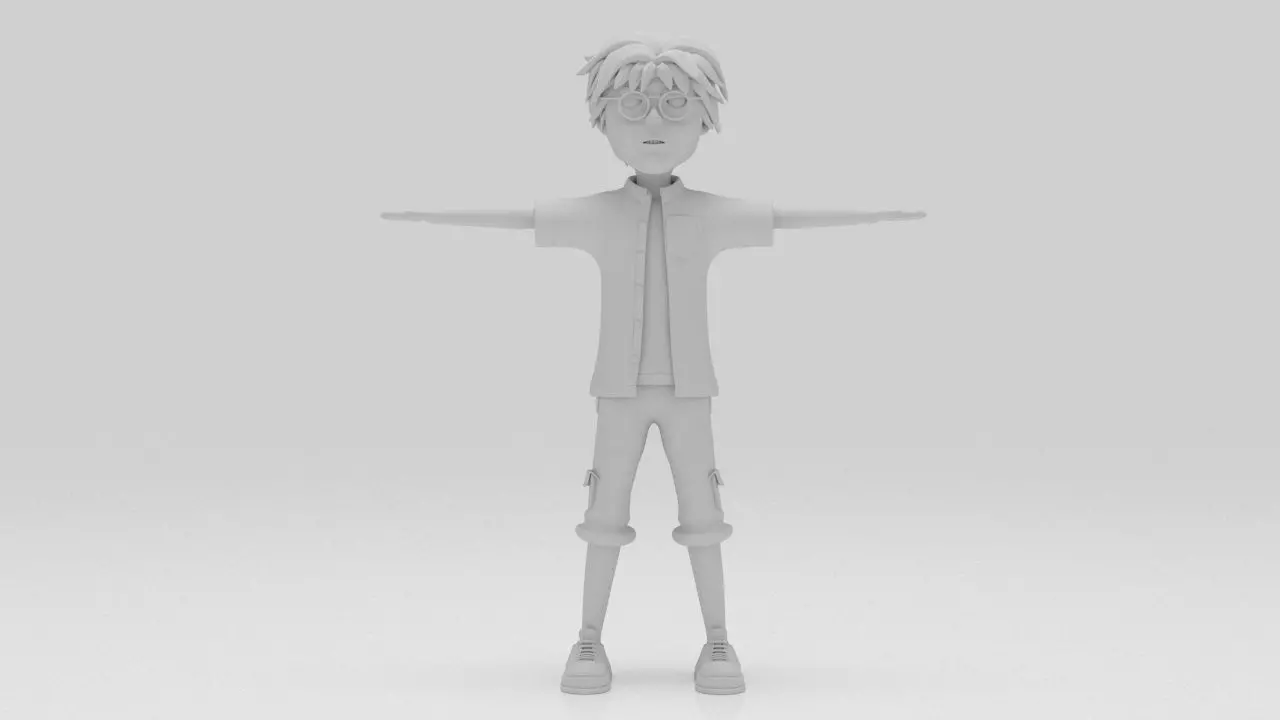 Character Nino RIgged  Low-poly 3D model_5