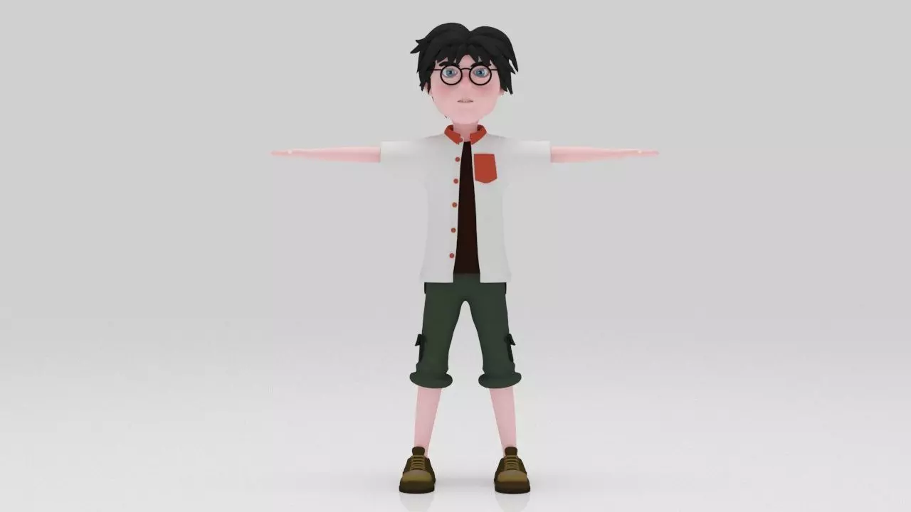 Character Nino RIgged  Low-poly 3D model_1