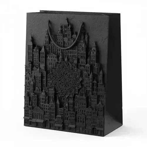 3D Black Retail Bag Architecture Black Friday