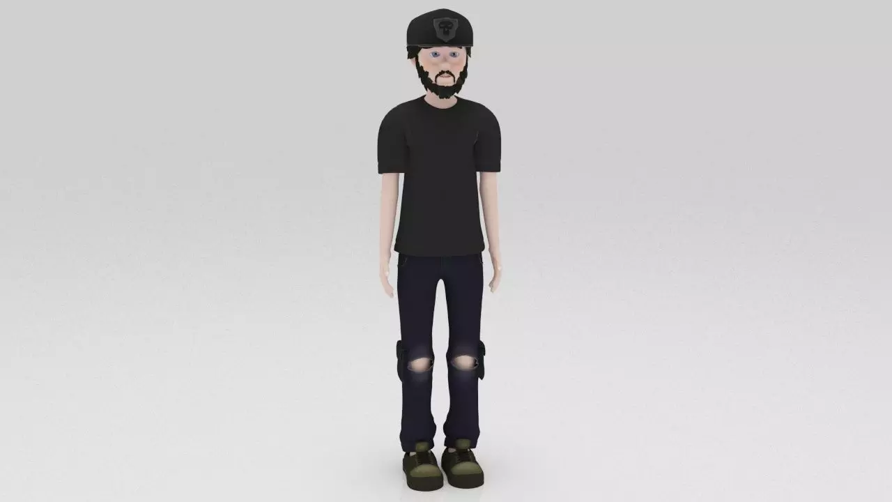 Character Rizo Rigged  Low-poly 3D model_0