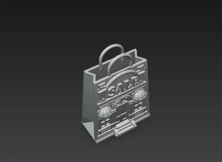 3D Black Store Bag Architecture Black Friday 3D print model_13