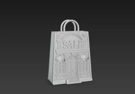 3D Black Store Bag Architecture Black Friday 3D print model_2