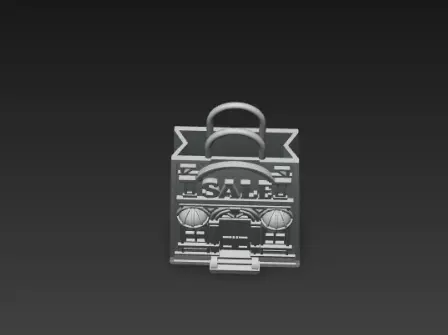 3D Black Store Bag Architecture Black Friday 3D print model_12