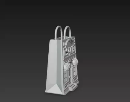 3D Black Store Bag Architecture Black Friday 3D print model_4