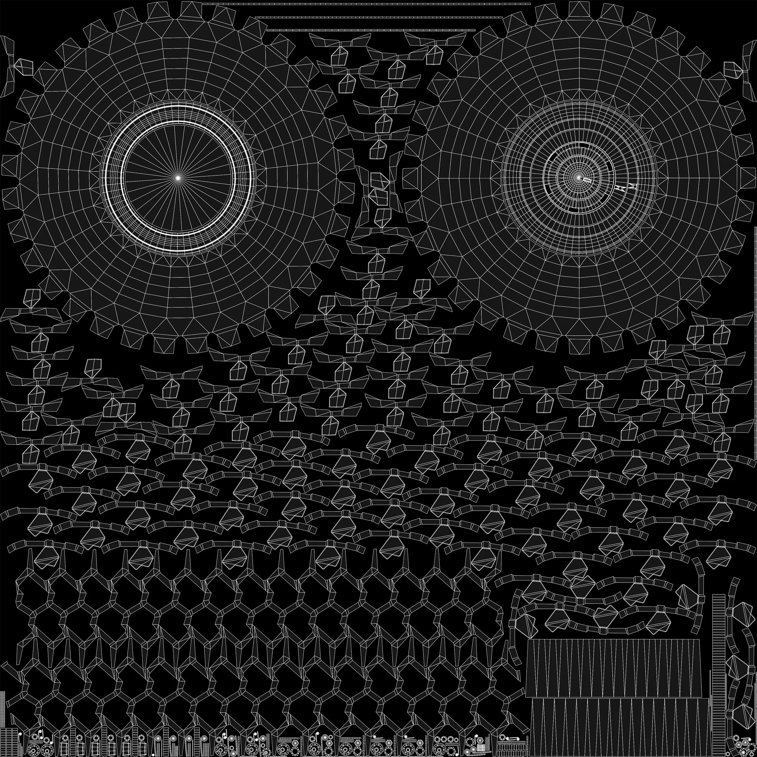 Collection of various wheels with LODs Low-poly 3D model_36