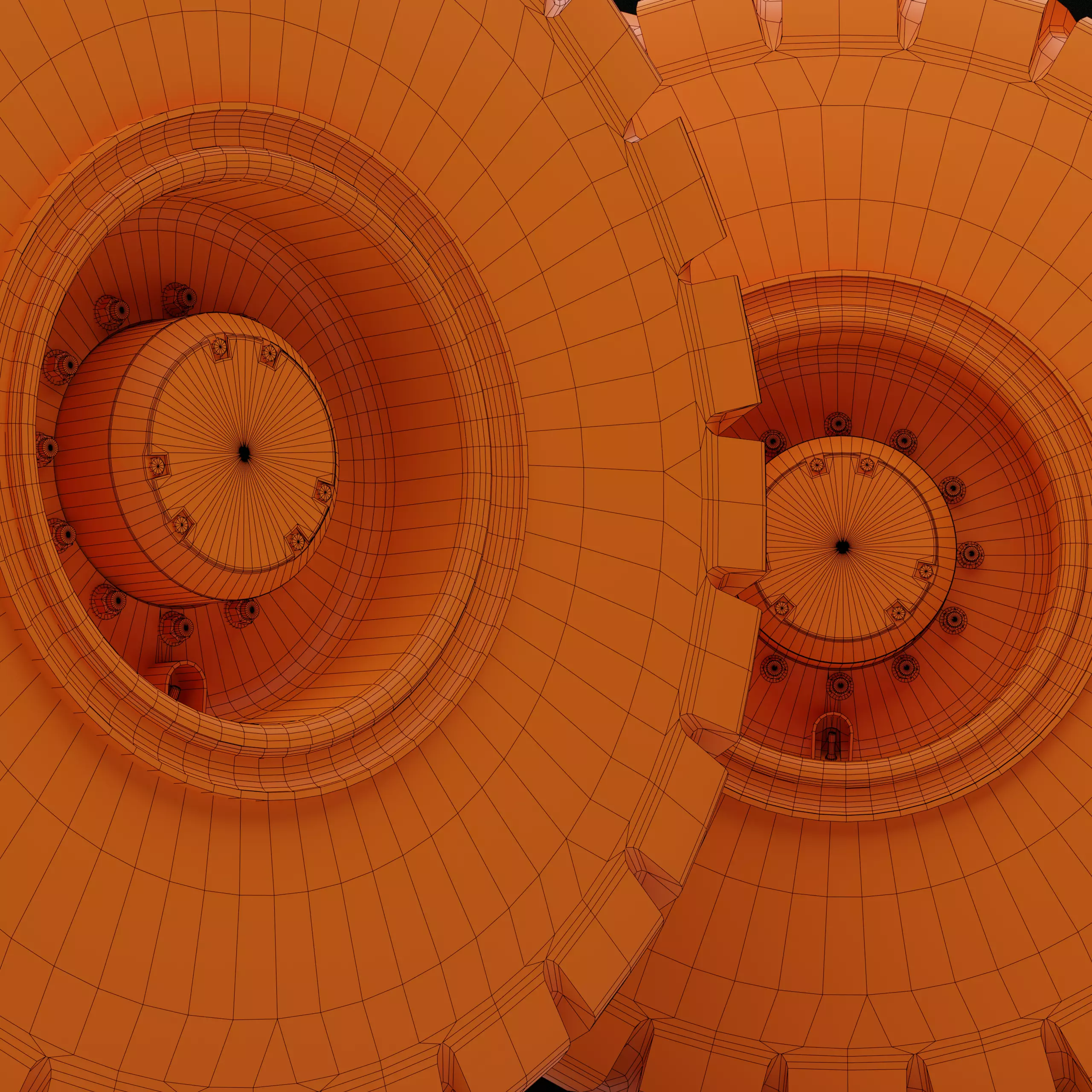 Collection of various wheels with LODs Low-poly 3D model_42