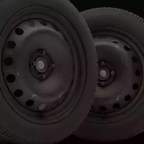Collection of various wheels with LODs Low-poly 3D model 3