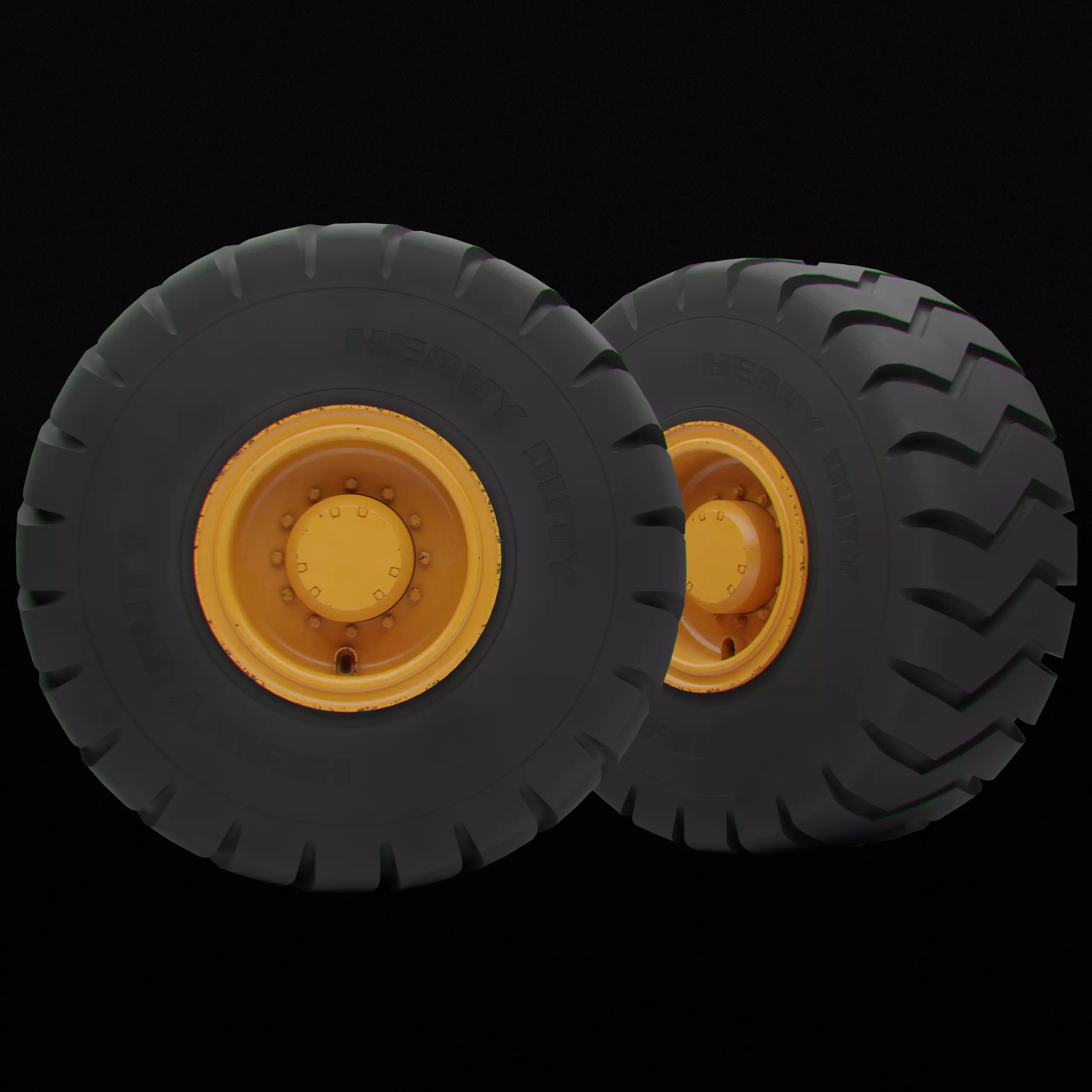 Collection of various wheels with LODs Low-poly 3D model_38