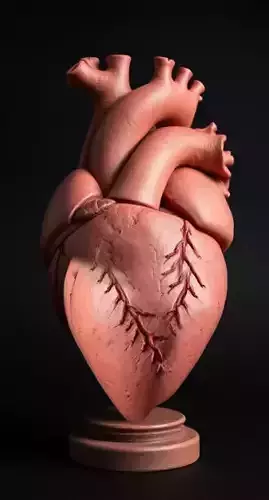 3D Human Heart Model Medical Health Concept