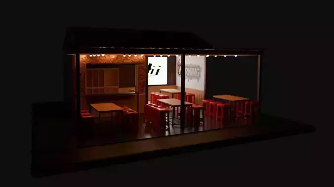 Modeling Warkop warung kopi caffe