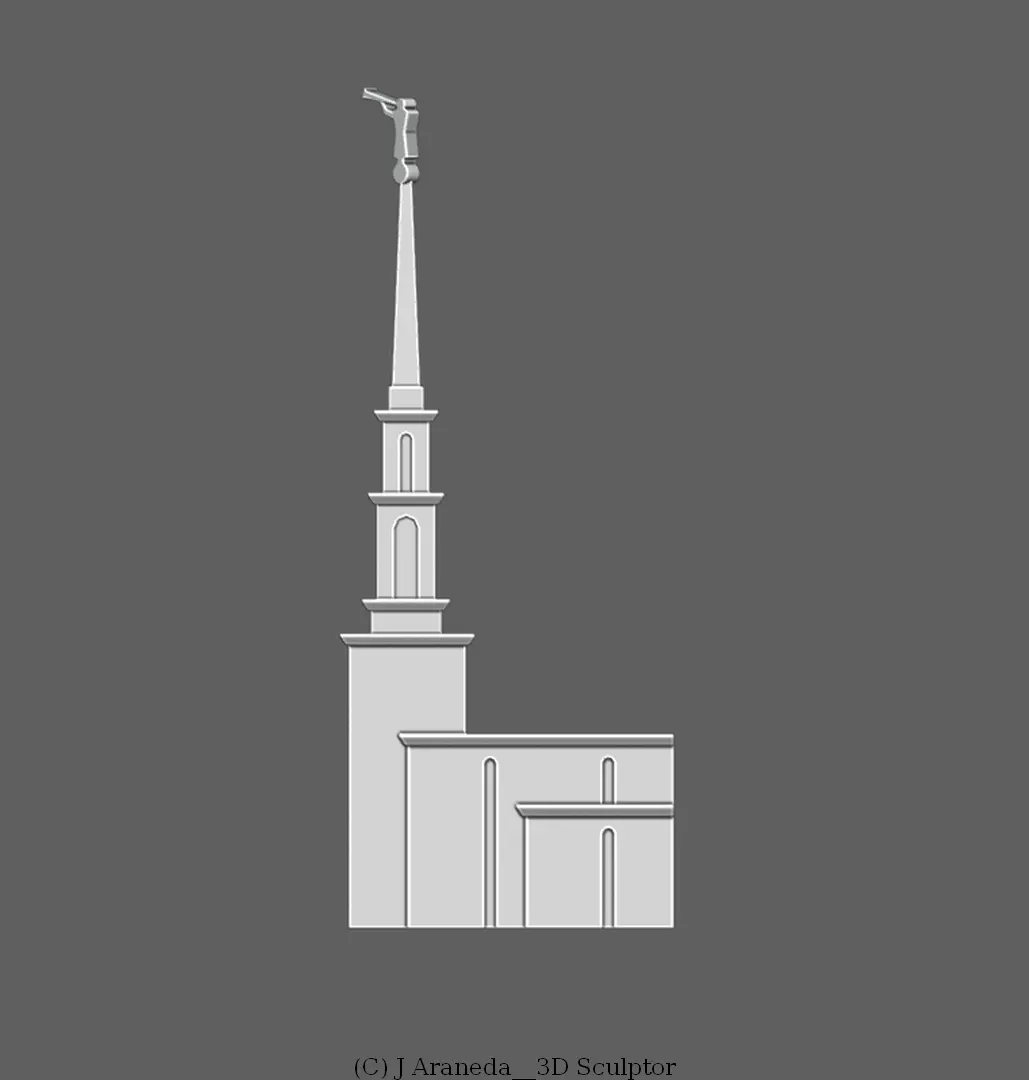 SAO PAULO TEMPLE - LDS SCULPTURE 3D print model_2