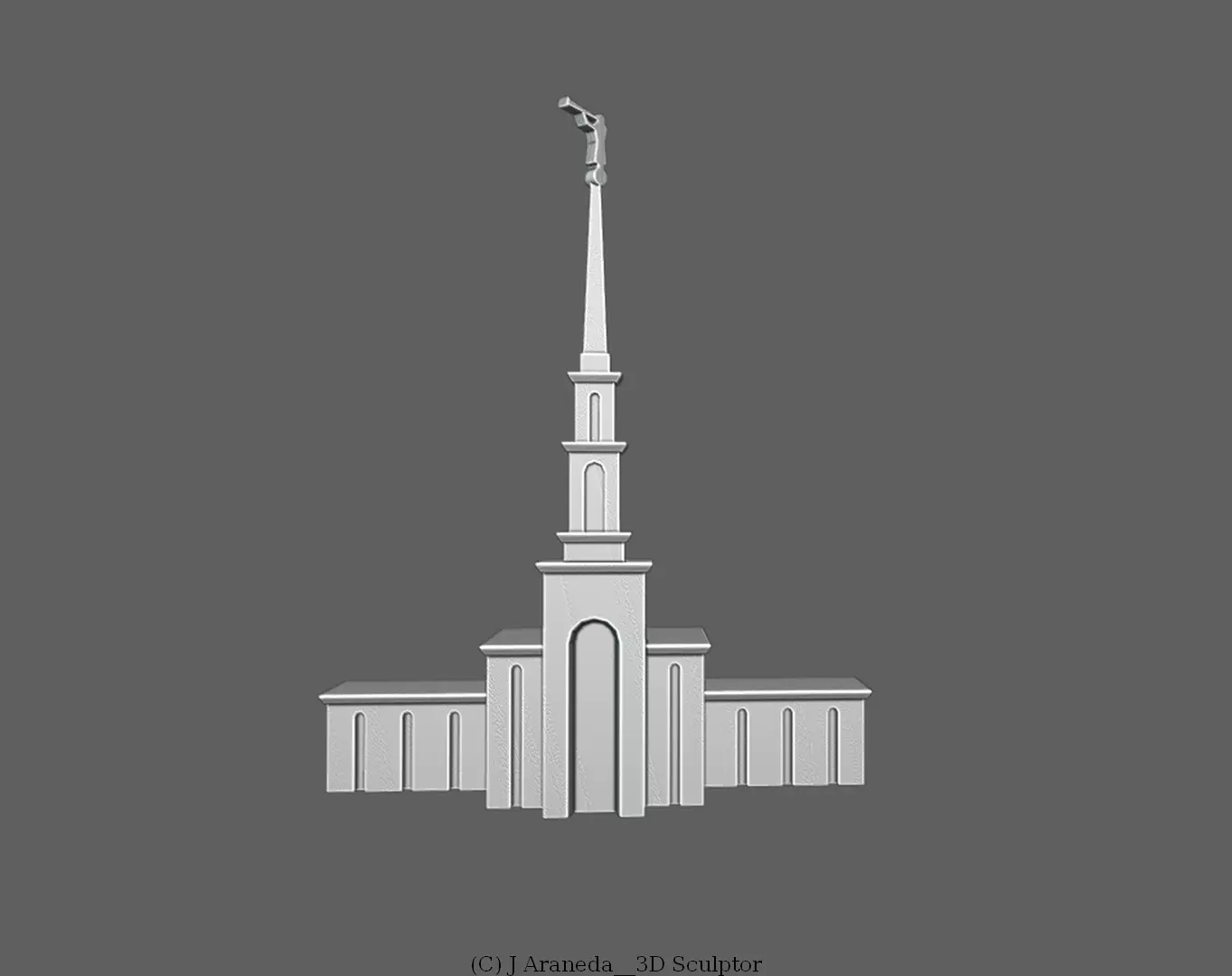 SAO PAULO TEMPLE - LDS SCULPTURE 3D print model_0