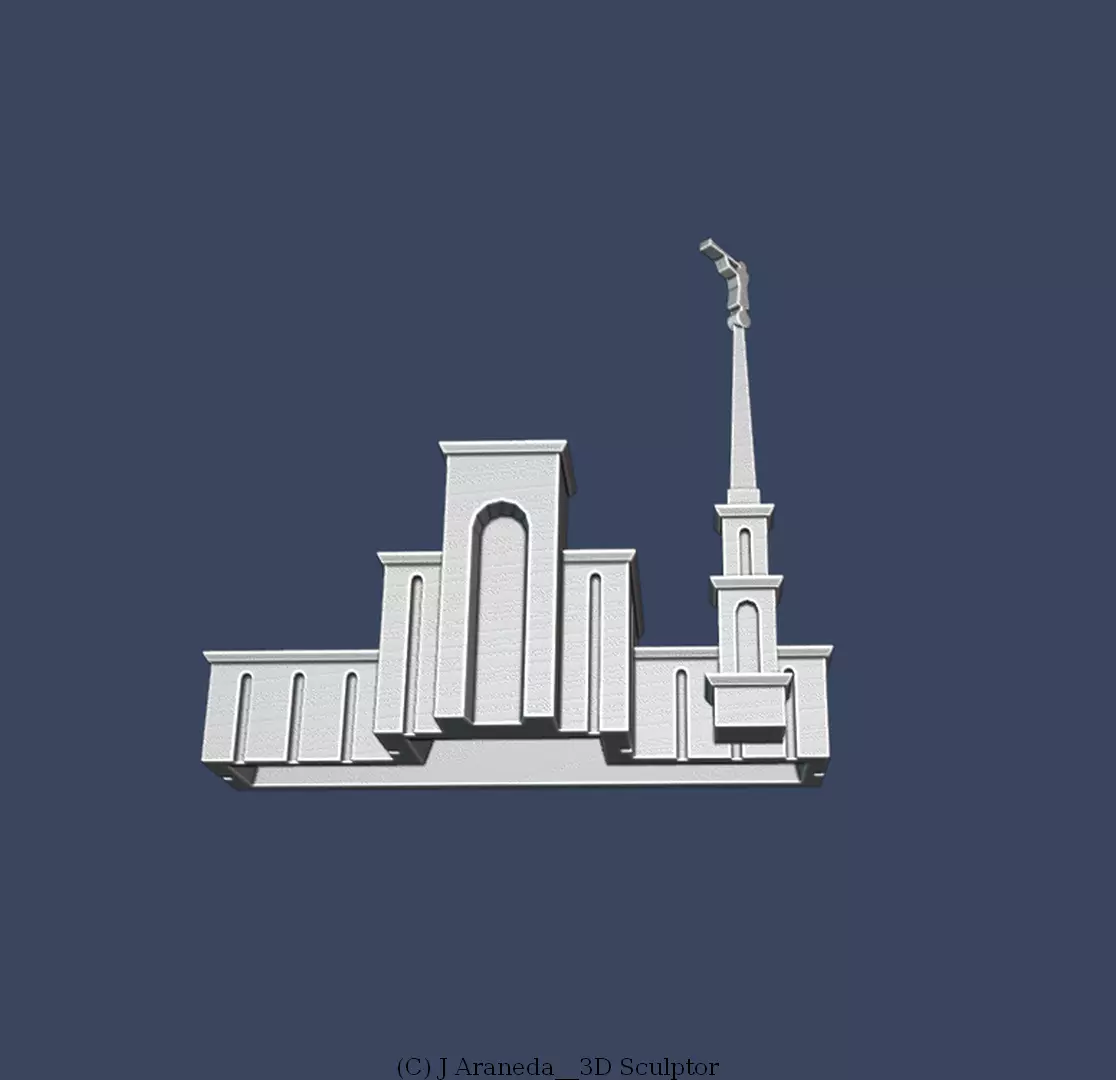 SAO PAULO TEMPLE - LDS SCULPTURE 3D print model_20