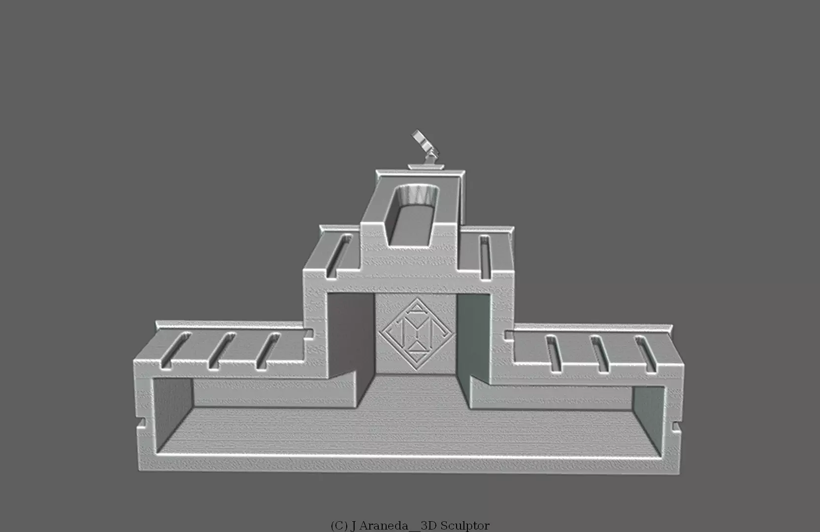 SAO PAULO TEMPLE - LDS SCULPTURE 3D print model_12