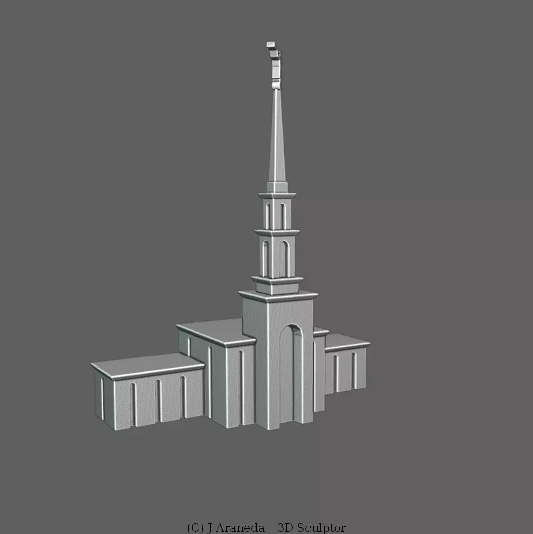 SAO PAULO TEMPLE - LDS SCULPTURE 3D print model_10