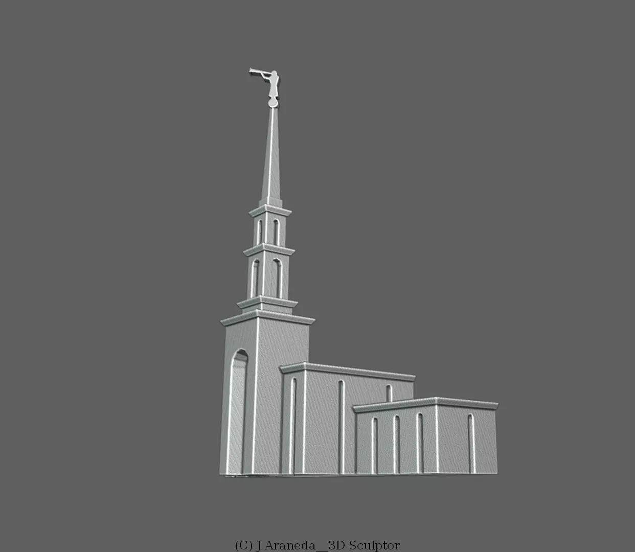 SAO PAULO TEMPLE - LDS SCULPTURE 3D print model_14