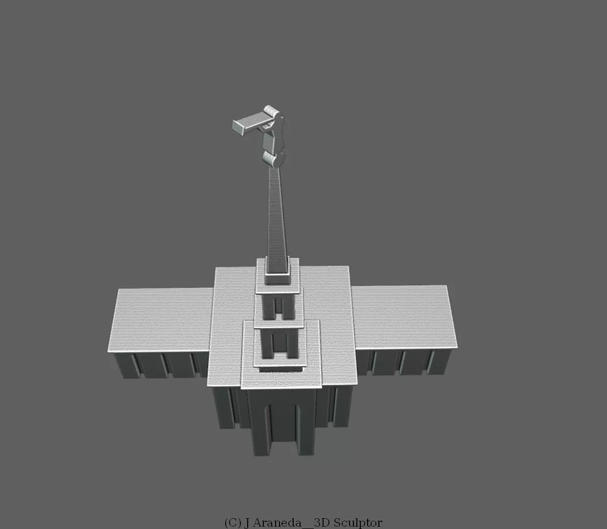 SAO PAULO TEMPLE - LDS SCULPTURE 3D print model_15