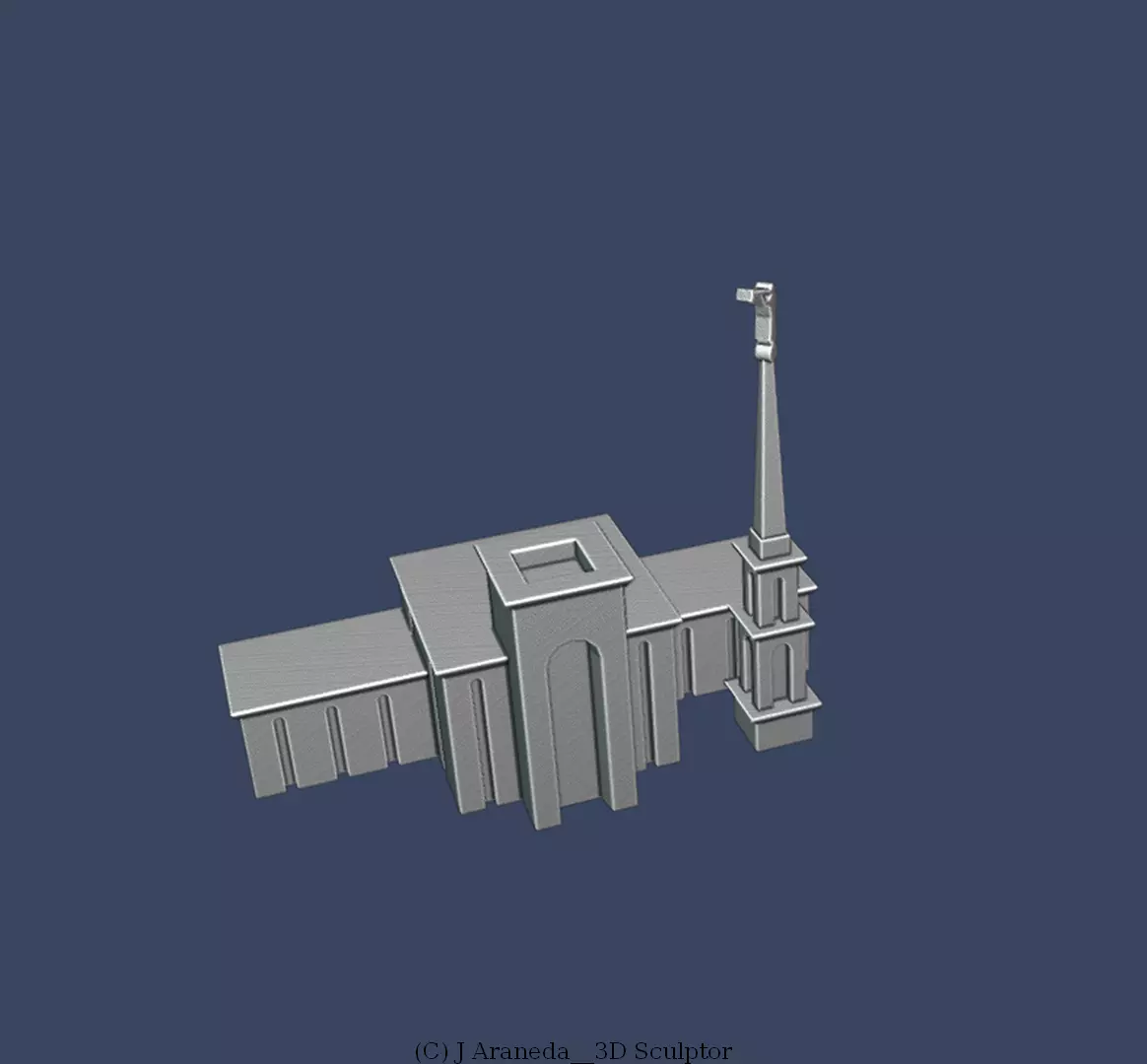 SAO PAULO TEMPLE - LDS SCULPTURE 3D print model_19