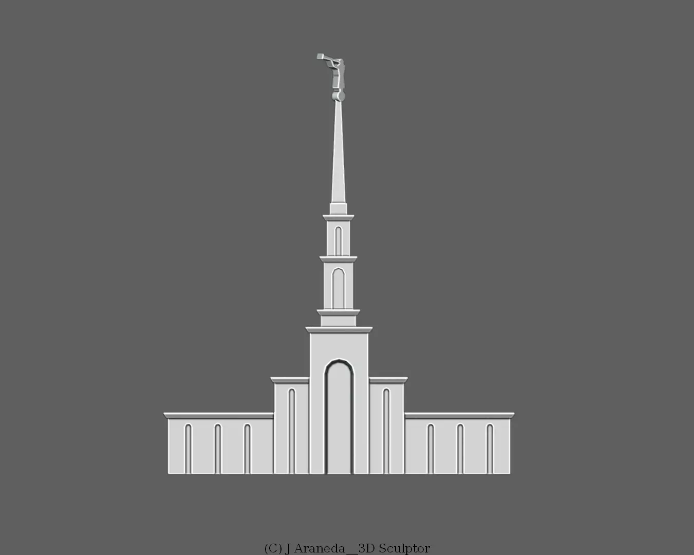 SAO PAULO TEMPLE - LDS SCULPTURE 3D print model_1