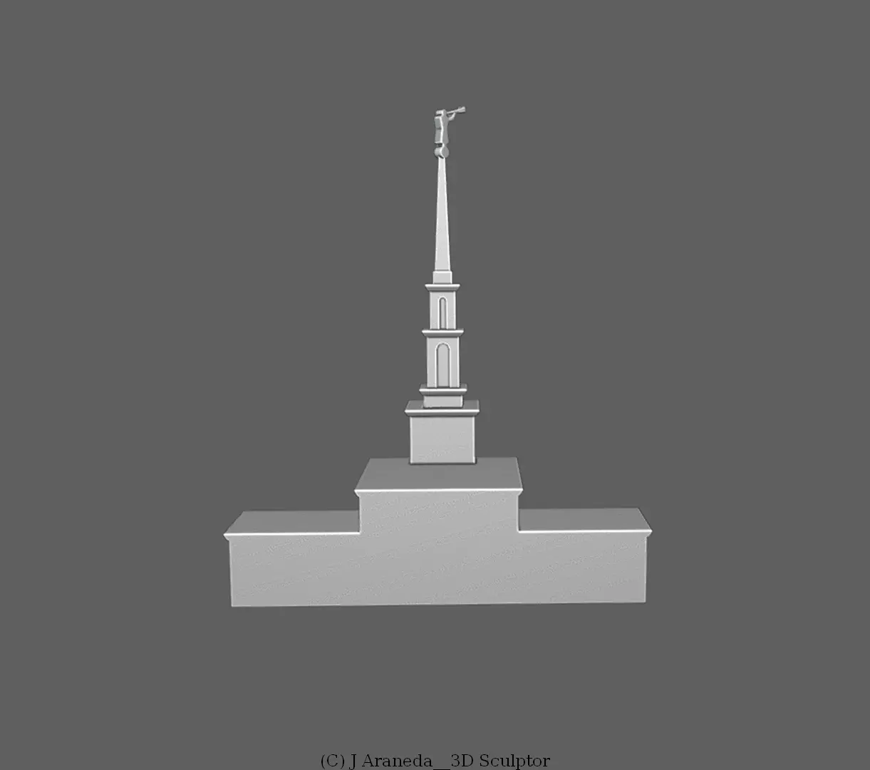 SAO PAULO TEMPLE - LDS SCULPTURE 3D print model_7