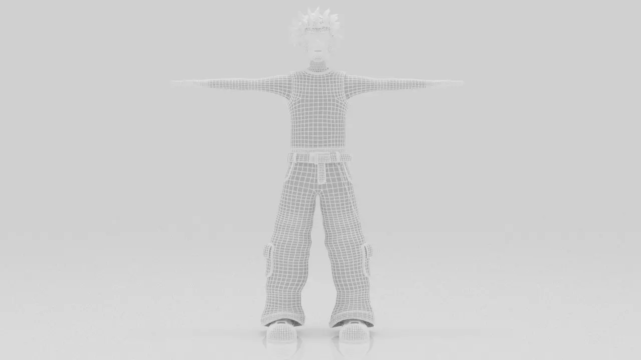 Character PIyol Rigged  Low-poly 3D model_9