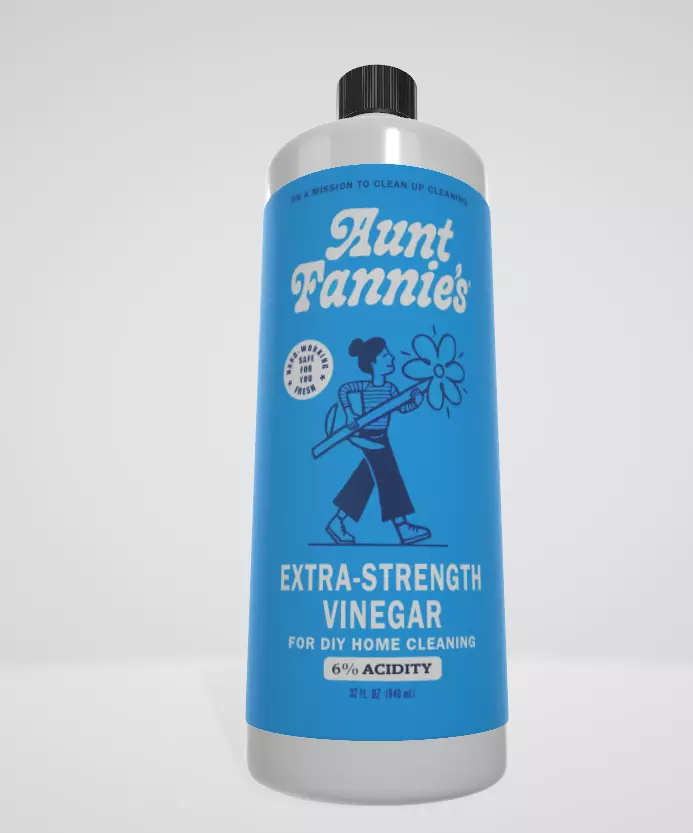 Aunt Fannies Extra Strength Cleaning Vinegar Low-poly 3D model