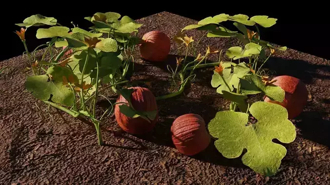 Pumpkin Patch Building Kit 3D model 2