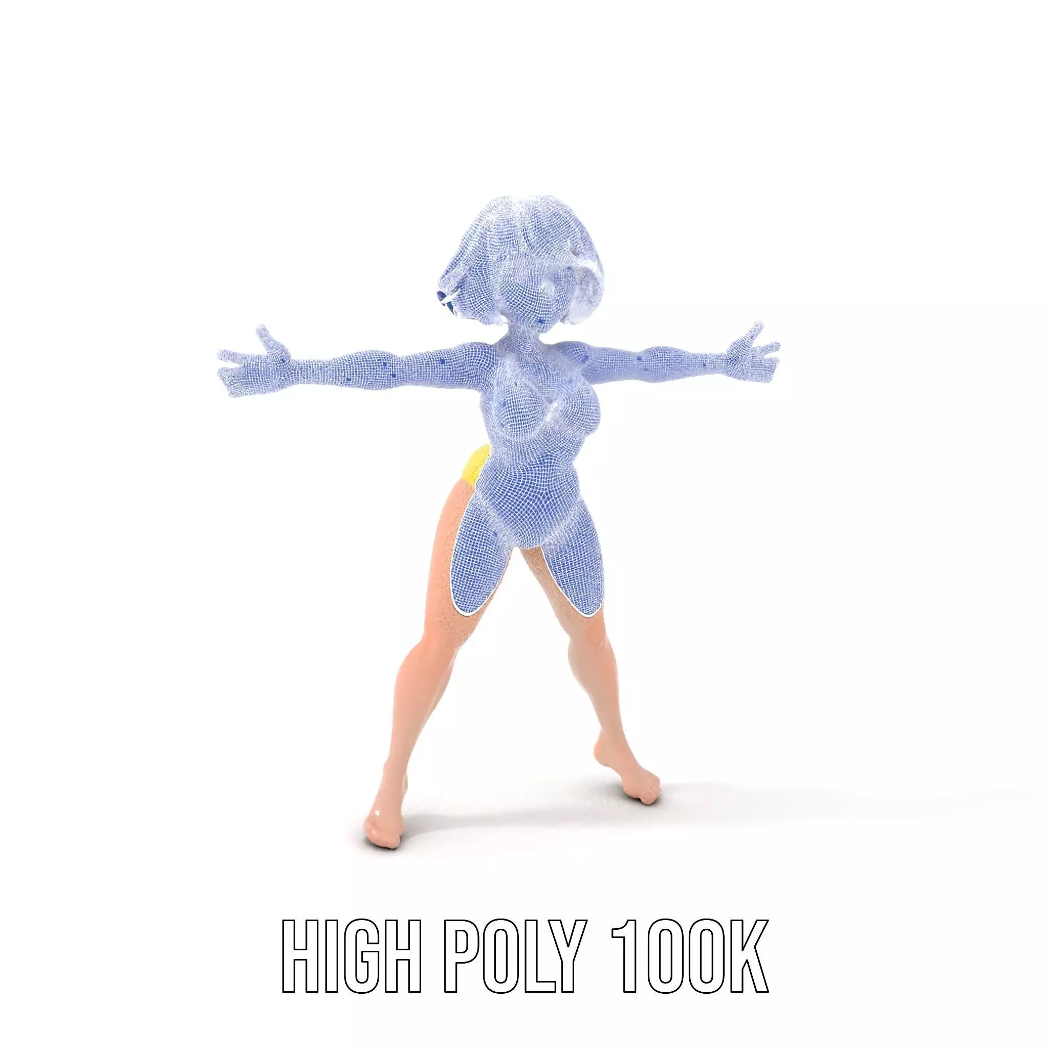 Vivid Anime Character model pack Low-poly 3D model_5