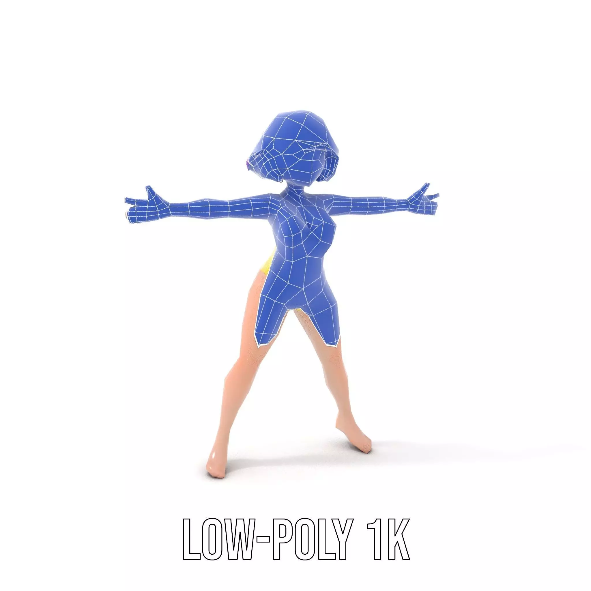 Vivid Anime Character model pack Low-poly 3D model_31