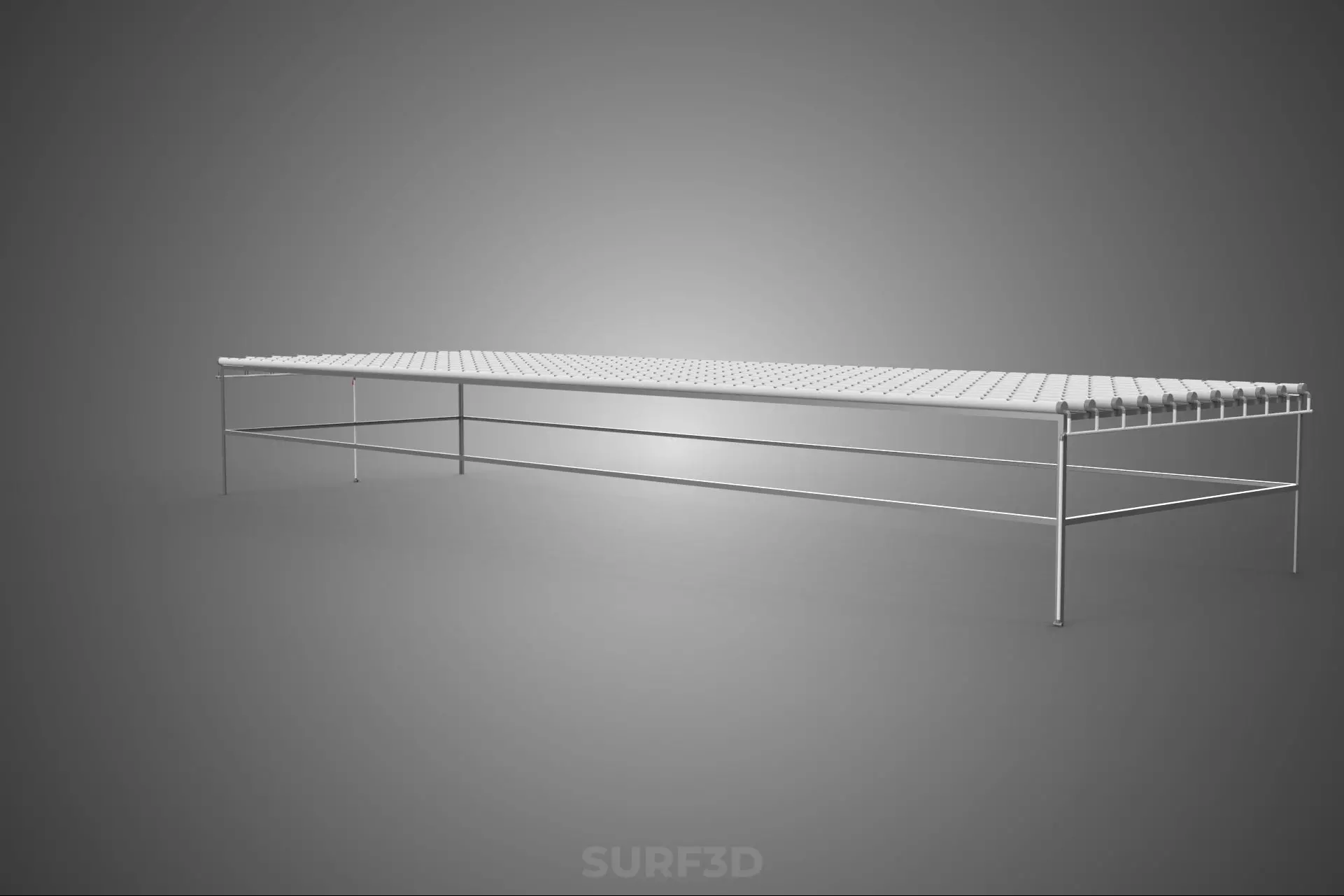 INDUSTRIAL SCALE HYDROPONIC RACK NFT SYSTEM ARRAY GARDEN FARMING 3D model_11
