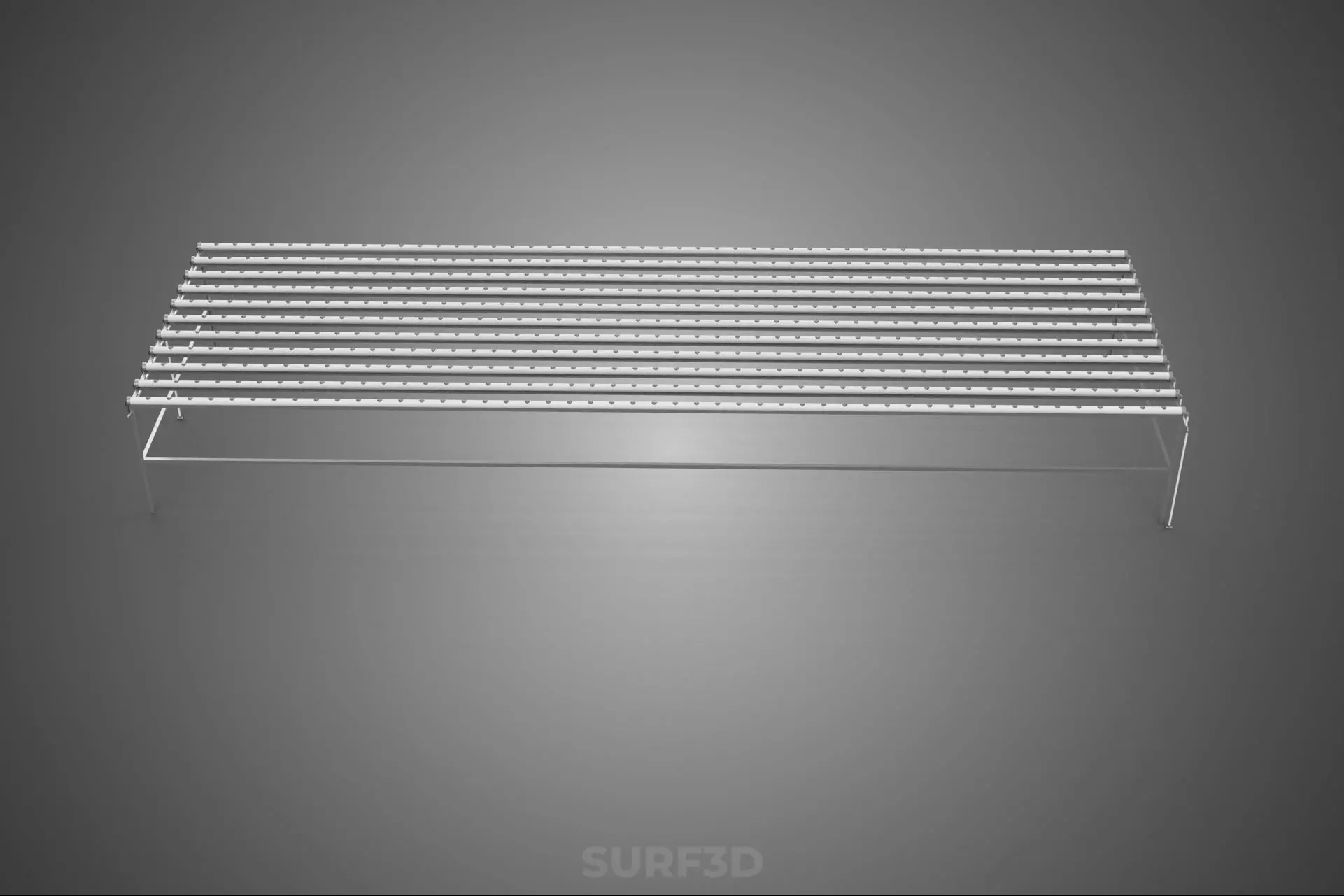 INDUSTRIAL SCALE HYDROPONIC RACK NFT SYSTEM ARRAY GARDEN FARMING 3D model_4