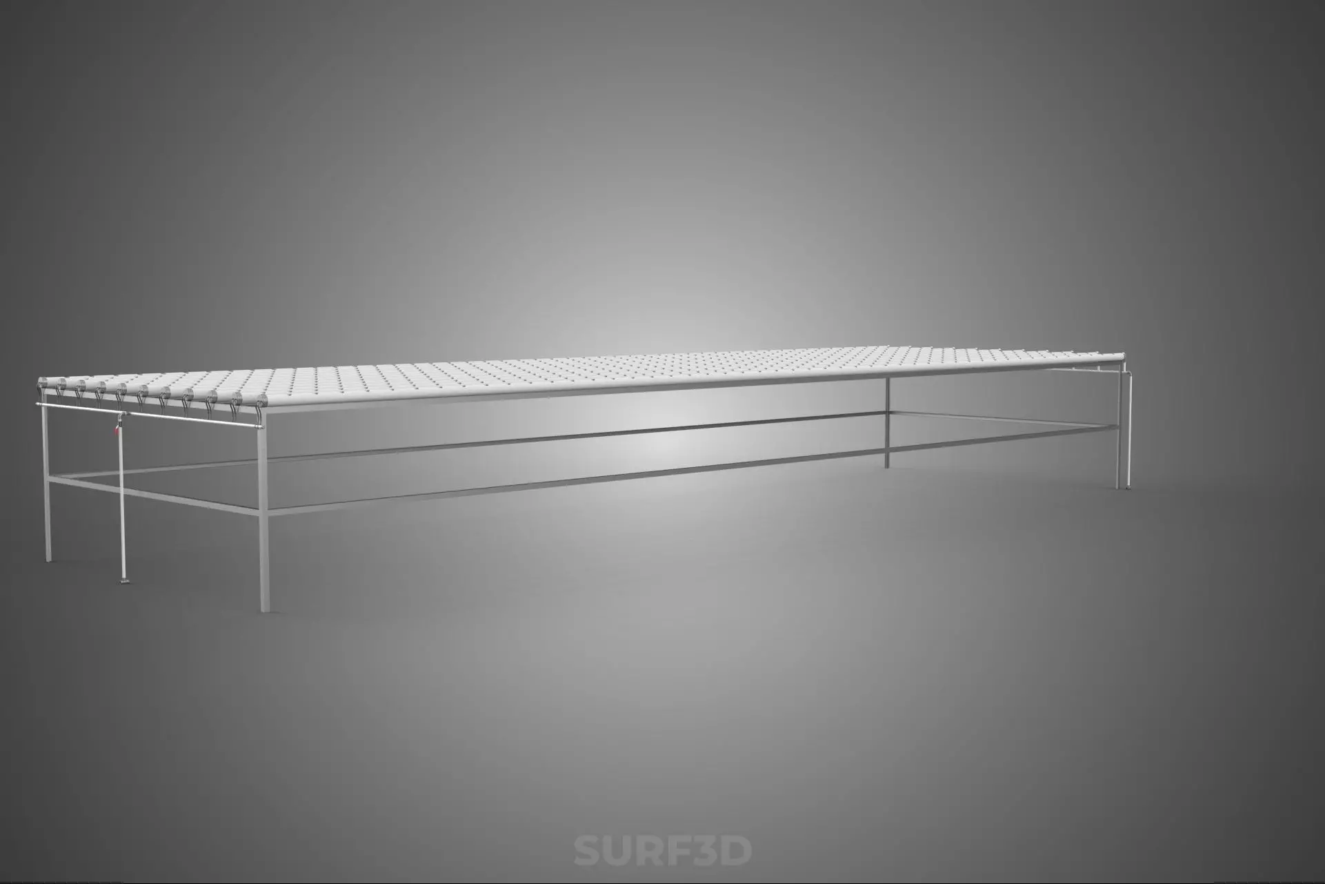 INDUSTRIAL SCALE HYDROPONIC RACK NFT SYSTEM ARRAY GARDEN FARMING 3D model_9