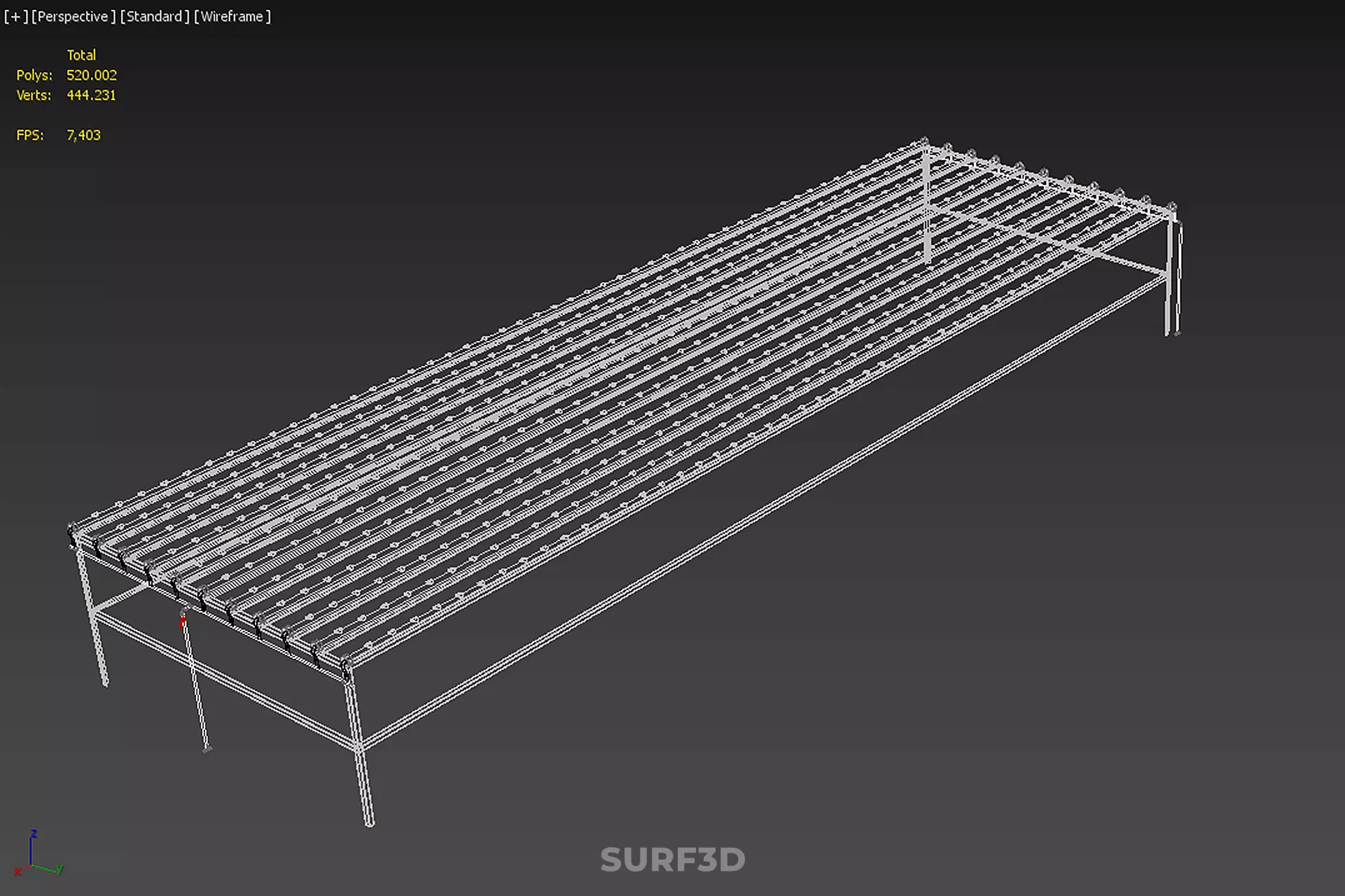 INDUSTRIAL SCALE HYDROPONIC RACK NFT SYSTEM ARRAY GARDEN FARMING 3D model_30