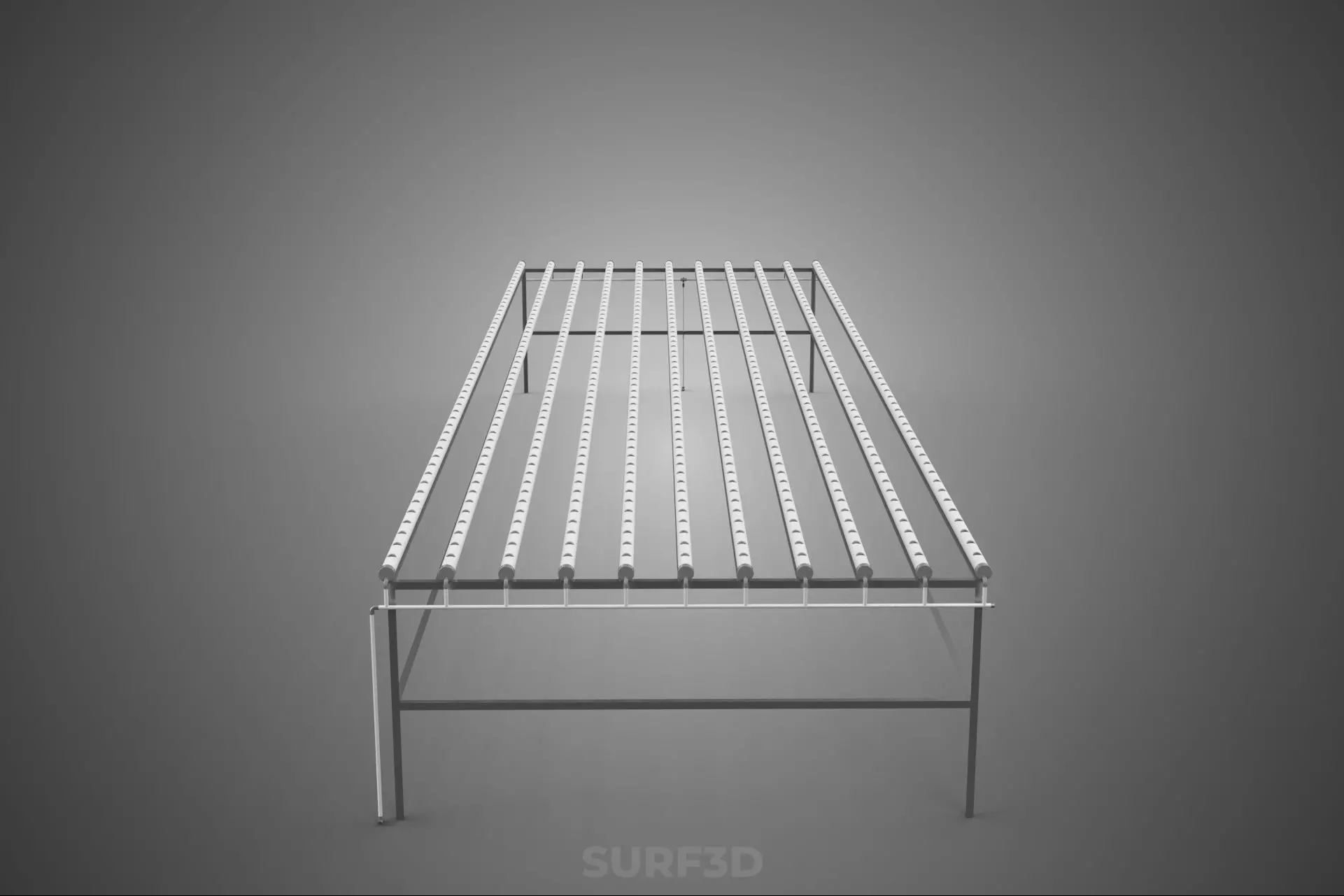 INDUSTRIAL SCALE HYDROPONIC RACK NFT SYSTEM ARRAY GARDEN FARMING 3D model_24