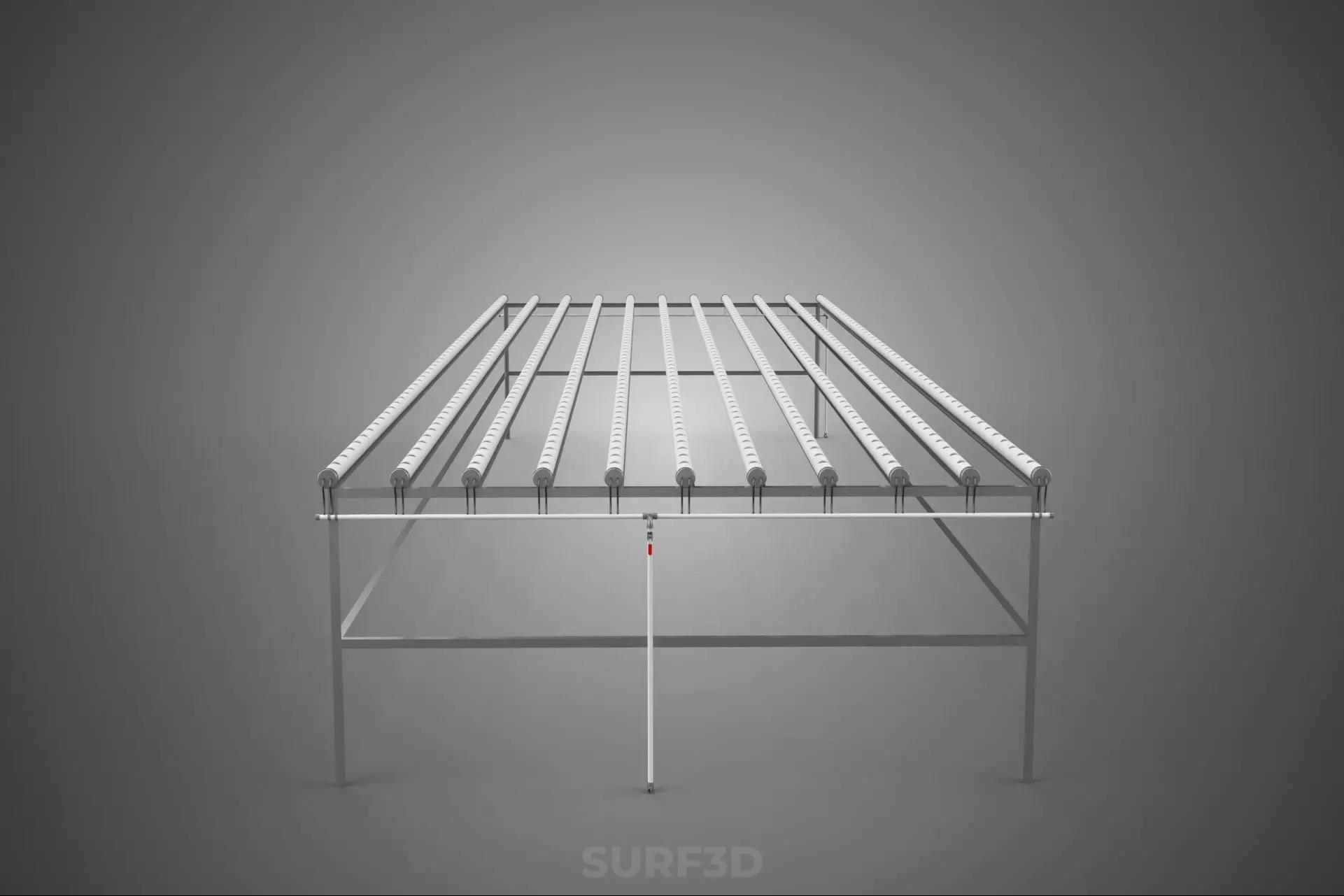 INDUSTRIAL SCALE HYDROPONIC RACK NFT SYSTEM ARRAY GARDEN FARMING 3D model_25