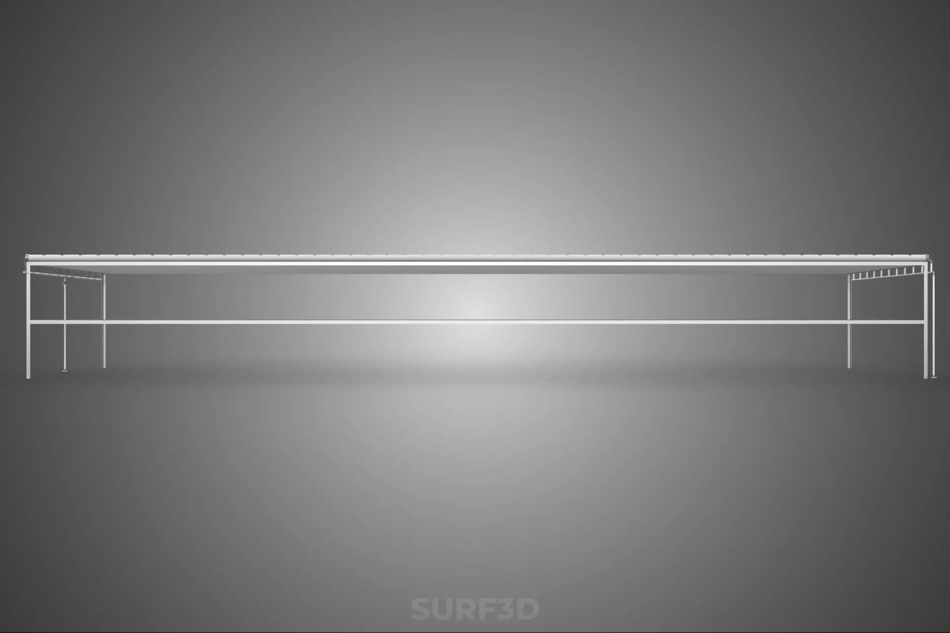 INDUSTRIAL SCALE HYDROPONIC RACK NFT SYSTEM ARRAY GARDEN FARMING 3D model_20