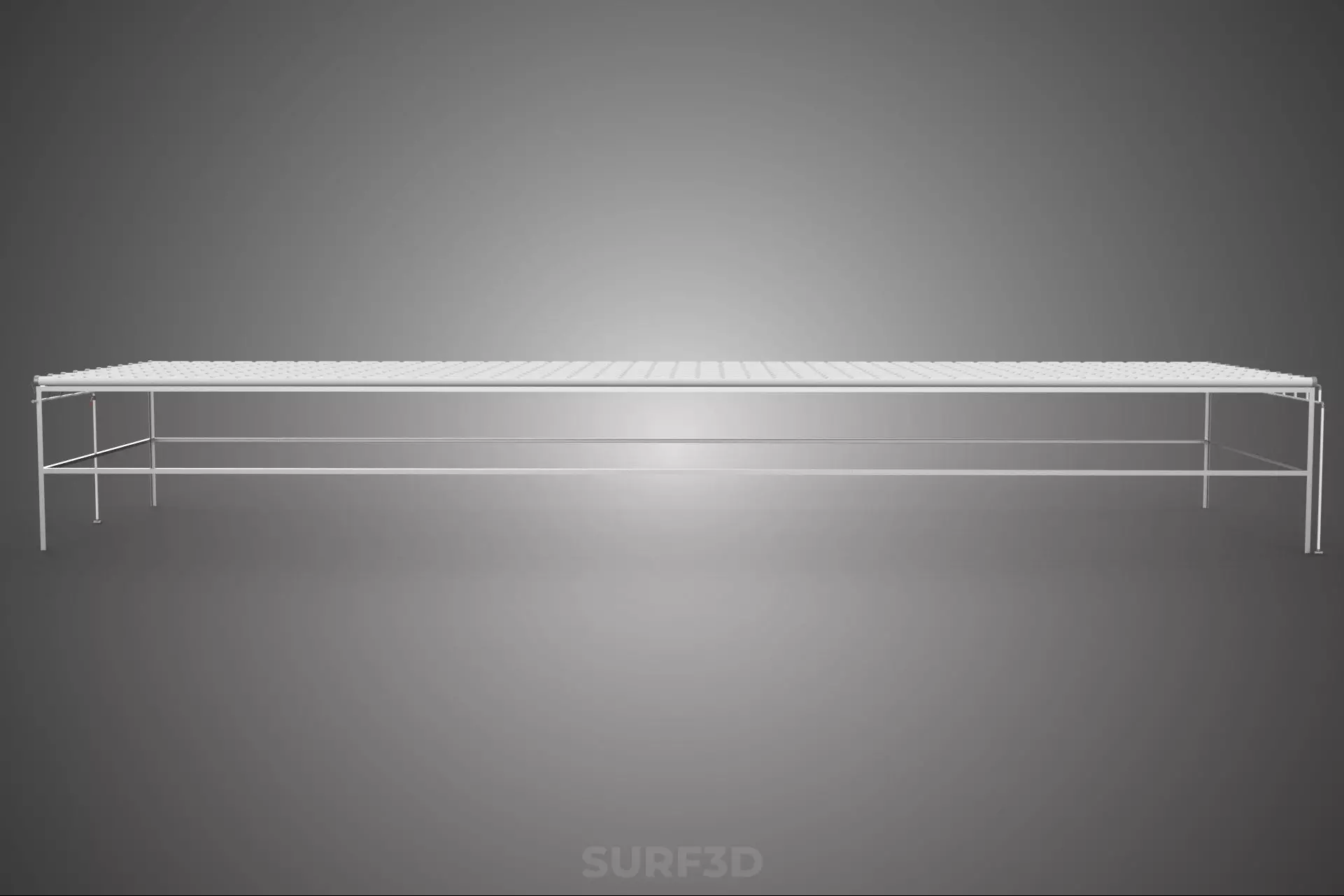 INDUSTRIAL SCALE HYDROPONIC RACK NFT SYSTEM ARRAY GARDEN FARMING 3D model_10