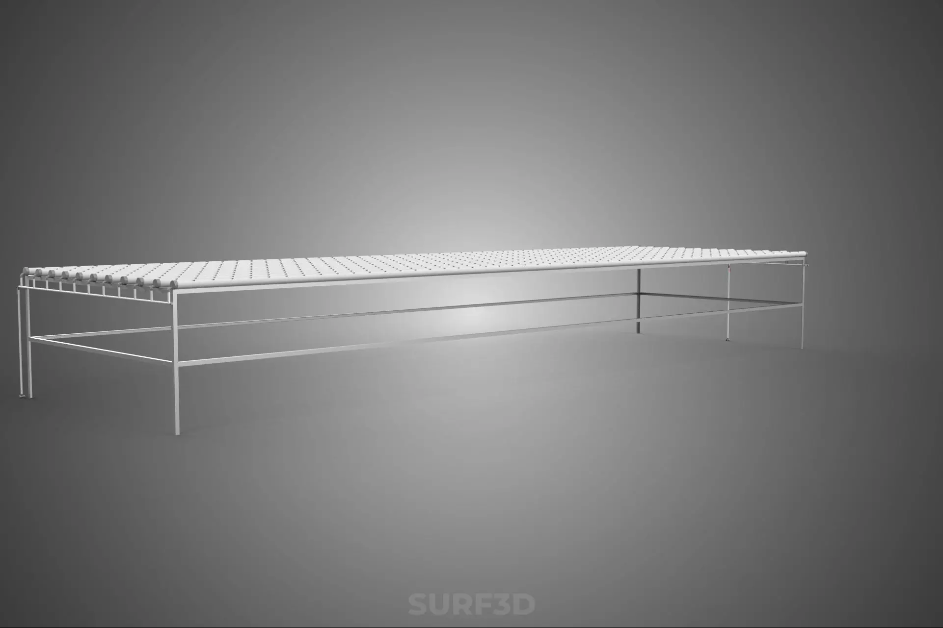 INDUSTRIAL SCALE HYDROPONIC RACK NFT SYSTEM ARRAY GARDEN FARMING 3D model_13