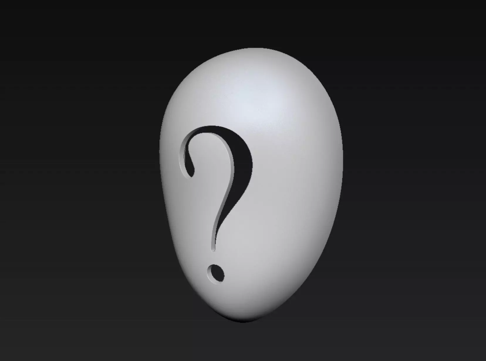 Question Mask 3D print model