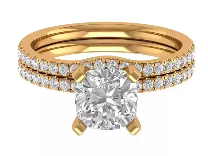 Square Cushion Engagement Ring