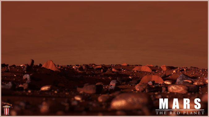 Mars Planet Landscape - The Red Planet 3D Scene 3D model