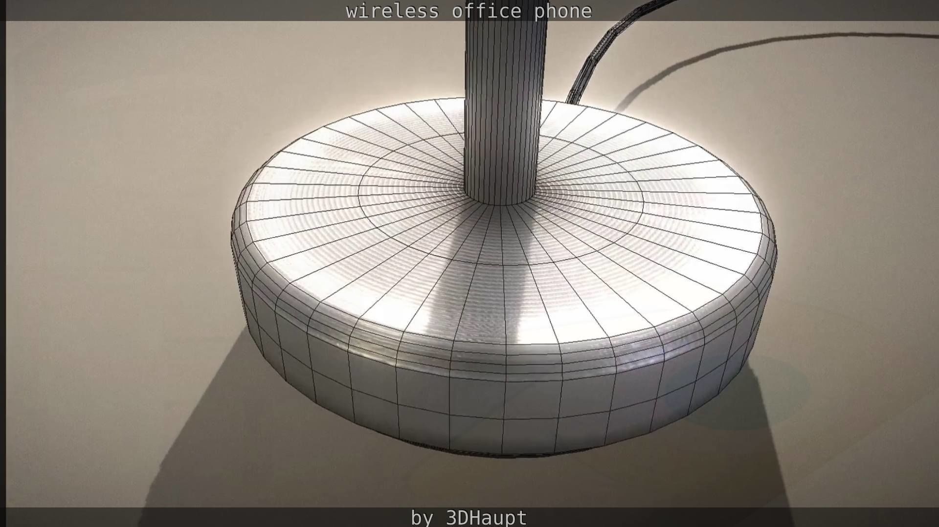 Tablelamp with rigged cable Low-poly 3D model_109