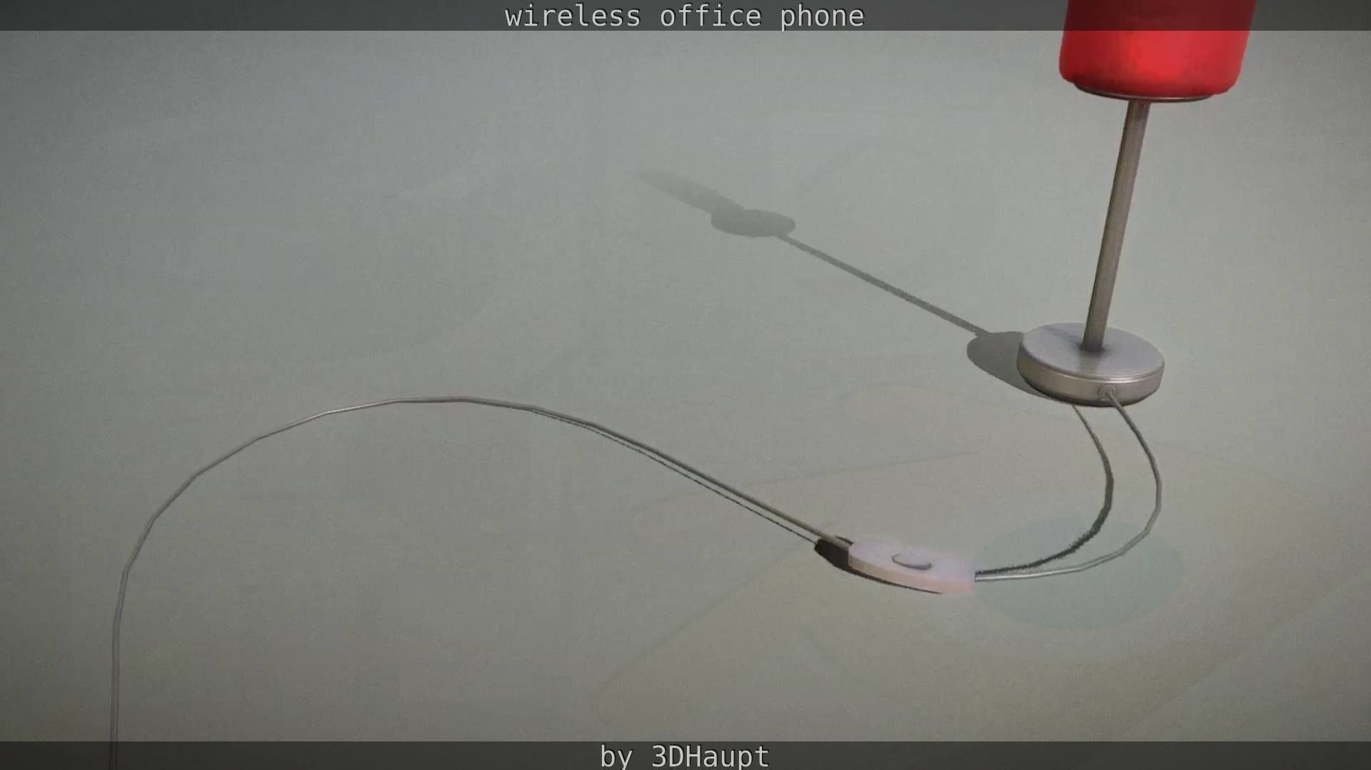 Tablelamp with rigged cable Low-poly 3D model_70