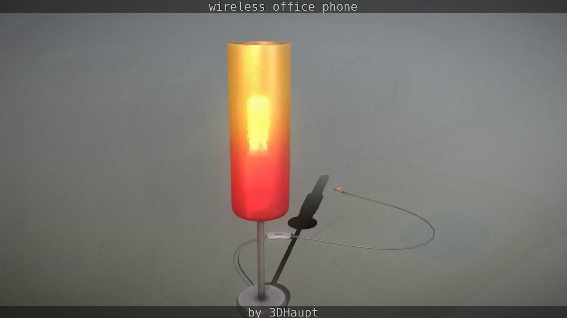 Tablelamp with rigged cable Low-poly 3D model_19