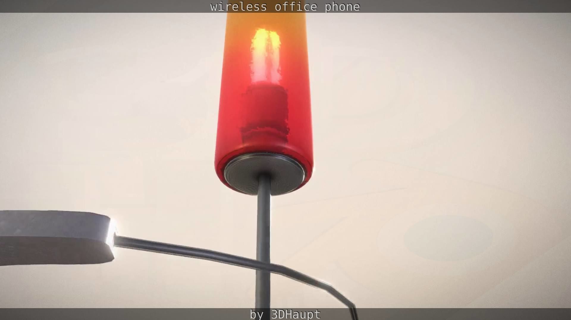 Tablelamp with rigged cable Low-poly 3D model_27