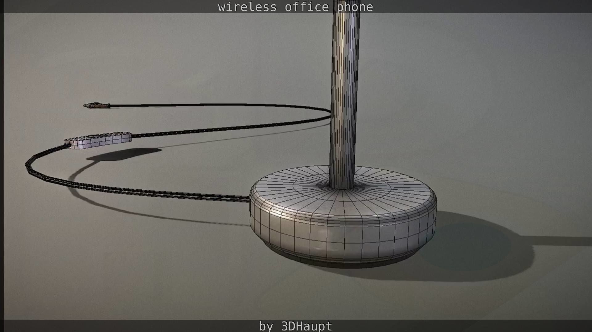 Tablelamp with rigged cable Low-poly 3D model_106